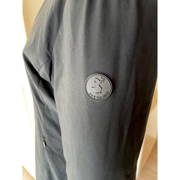 Save The Duck Down Rain Coat Black Size 2 Medium - Picture 6 of 13